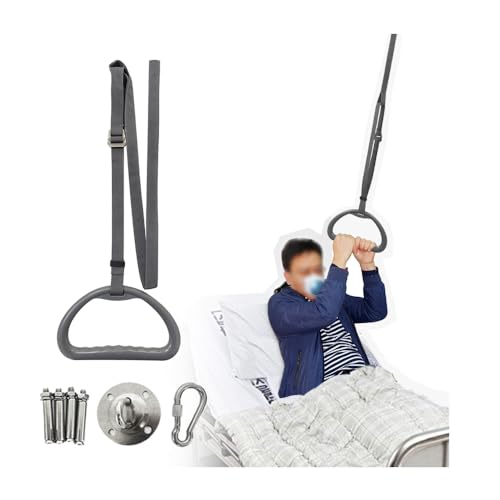 AOSSA Bed Trapeze for Elderly Pull Up, Stand Assist Lift Bar, Hospital Bedside Trapeze for Bed Mobility & Transfer, Ceiling Mounted Grab Bar, Stand Ladder Standing Helper for Disabled Handicap