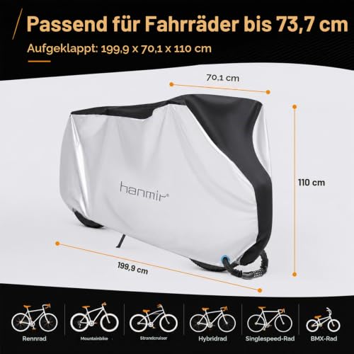 Fahrradabdeckung, wasserdicht, für den Außenbereich, Anti-Staub, Regen, Schnee, UV, Fahrrad-Regenschutz für Mountainbikes… – Ansicht 2