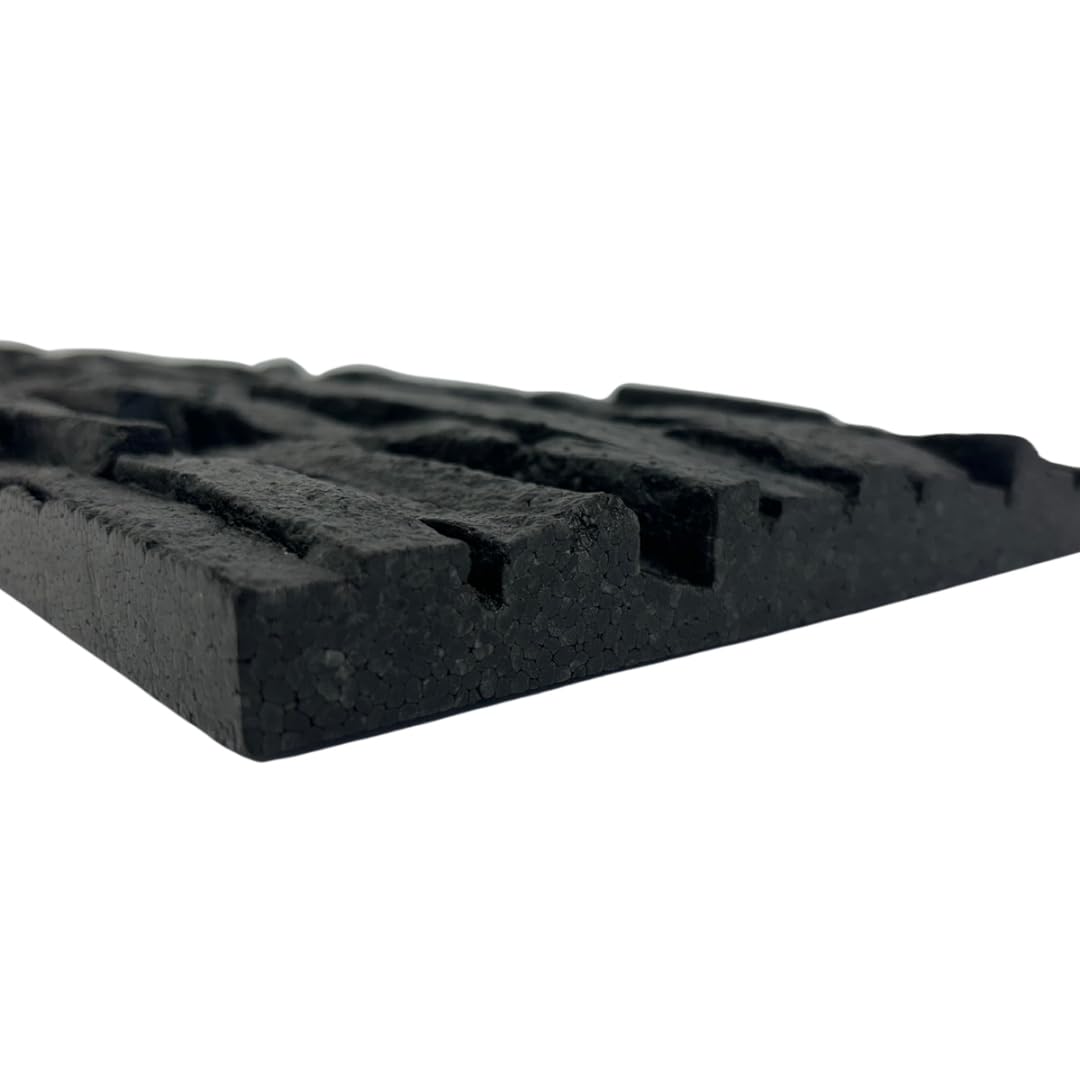 Rebel of Styles - UltraLight Tasso Black - 0,63 m² / 6 pièces - Panneaux muraux/revêtements/plaques en EPS aspect pierre naturelle - Décoration murale en mousse avec isolation