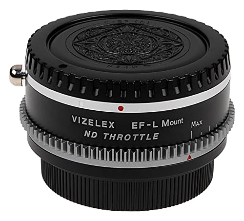 Adaptador de lente Vizelex ND Throttle compatible con lentes Canon EOS (EF/EF-S) D/SLR para cámaras sin espejo de la alianza L-Mount con filtro ND variable integrado (2 a 8 stops) miniatura 4