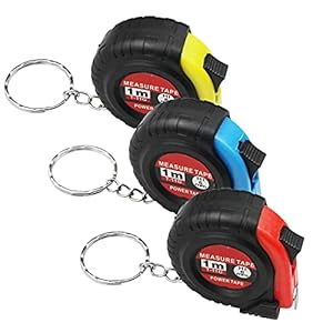 Hocadon Mini Maßband 3er Set (Gelb, Blau, Rot)