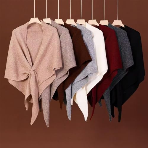 Pashmina Shawl Wrap for Women, Soft Wool Cashmere Scarf Cape – Lightweight Warm Triangle Cardigan for Fall & Winter4