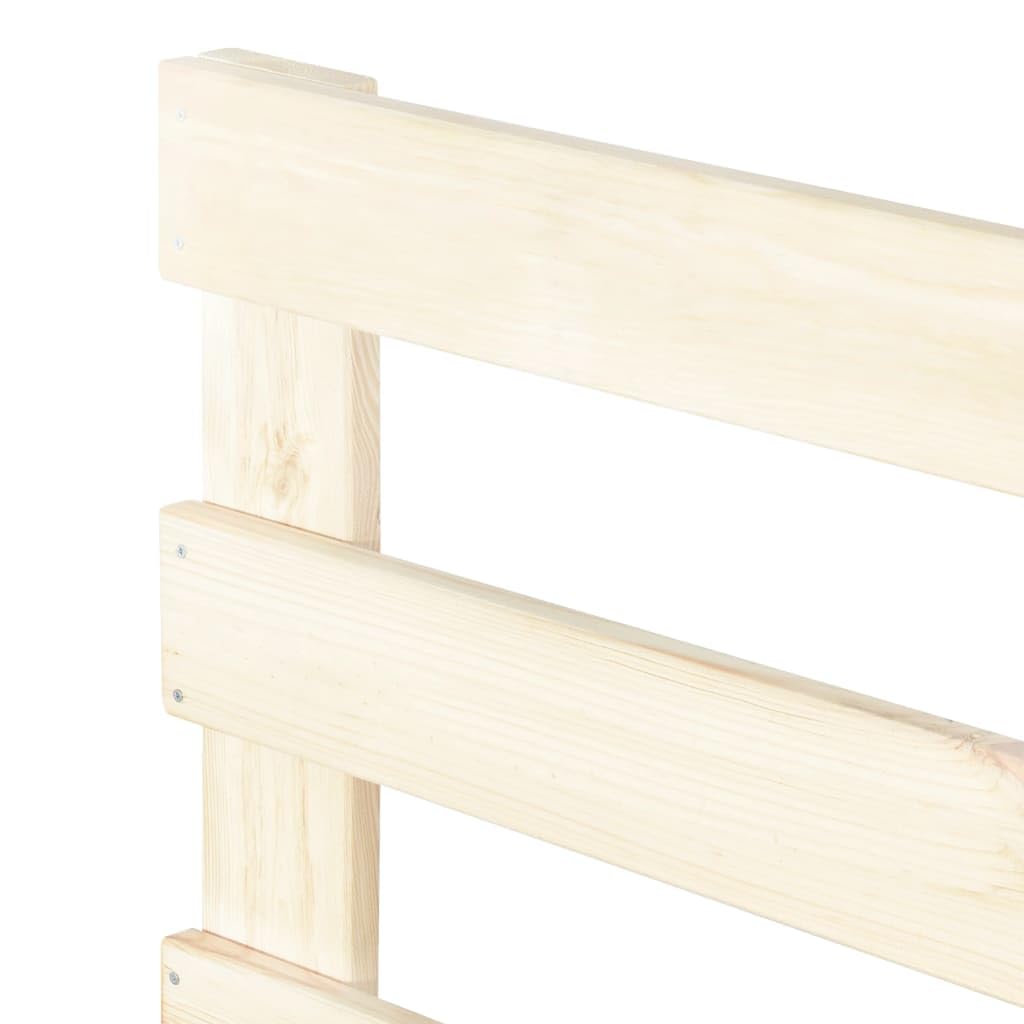 Genérico Estructura Cama palets sin colchón Madera Maciza Pino 100x200cm,Mobiliario,Camas y Accesorios,Camas y somieres,Marrón,25.8 kg,285242