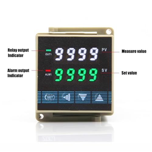 Medidor amperímetro AC con sensor de pinza 35m, rangos 0-50A, 100A, 200A, 1000A, alarma de amperaje alto y salida de relé de baja alarma (AC0-150A) miniatura 2
