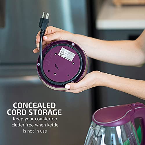 OVENTE Glass Electric Kettle Purple thumbnail 9