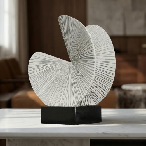 Mataura Minimalist Gray Sculpture Home Decor, Nature Inspired Decorative Statue