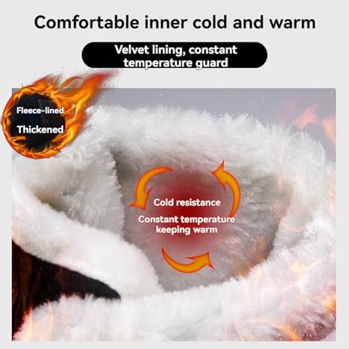 Womens Warm Fur Lined Winter Snow Boots Waterproof Hiking Outdoor Shoes Lace Up Hiking Boots Breathable Non slip Durable Boot Lightweight Walking Shoes Comfortable Shoe2