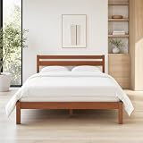LIFEMENT Full Bed Frame with Headboard Classic...
