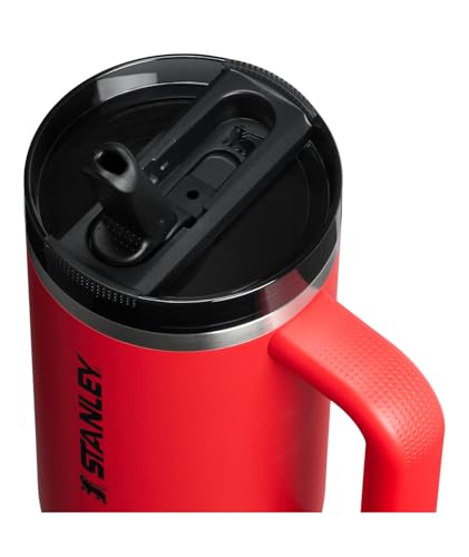 Image of STANLEY Quencher ProTour Flip Straw Tumbler with Leakproof Lid 30 oz | Built-In Straw & Handle | Cupholder Compatible for Travel | Insulated Stainless Steel Cup | BPA-Free | Chili Black