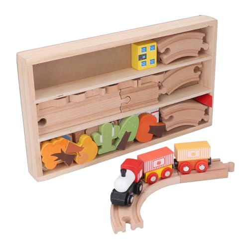 Rails de train en bois : kit de chemin de fer complet pour circuit de train enfant