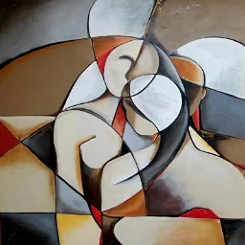 Picasso Abstrait Rêve Toile Mur Art Impression HD Salon Decor Sans Cadre 60x60cm