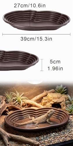 Gamelle pour reptiles, Bassin pour tortues, Bassin pour reptiles, Bol d'Eau et nourriture pour reptiles, Petits bassins pour reptiles, Bol de Bain pour Tortues, convient,grenouilles et autres reptiles – vue 2