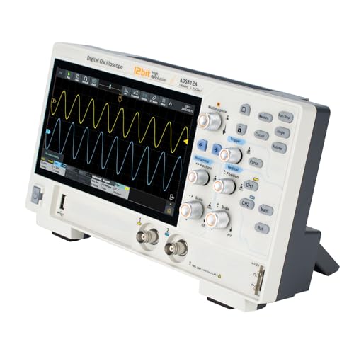 Luocute 100MHz Digital Oscilloscope, 12 Bit 2 Channel with FFT Spectrum Analyzer, Protocol Analyzer, Frequency Counter and Voltmeter, for Noise Analysis (AU Plug (AC))