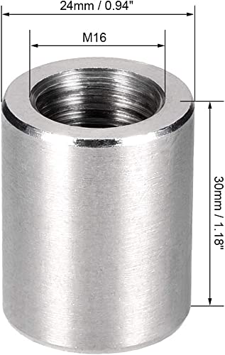 XYWHPGV Round Connector Nuts, M16x30mm Height Sleeve Rod bar Stud Nut Stainless Steel 304, Pack of 10(4469e 9e2c0 eb6ca d772e c9667 12a50