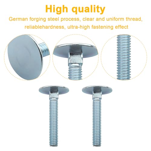 Image of 10 Pcs 014973239718 Elevator Bolts, 5 /16-18 x 2 Flat Head Bolt, Zinc - Rust Resistant