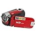 1080PDigital Camera, 16MP Camcorder with 2.4 Inch Rotatable Screen, 16X Zoom HD Video Recorder with Fill Light, Video Camera Built in Battery (Red)