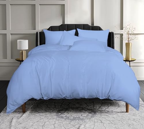 sleepdove® LUXURY EGYPTIAN COTTON 200 COUNT BEDDING SETS DUVET COVER SET (QUILT COVER WITH PILLOW CASES (Single, Blue) - Cosy Home Interiors sleepdove® LUXURY EGYPTIAN COTTON 200 COUNT BEDDING SETS DUVET COVER SET (QUILT COVER WITH PILLOW CASES (Single, Blue)