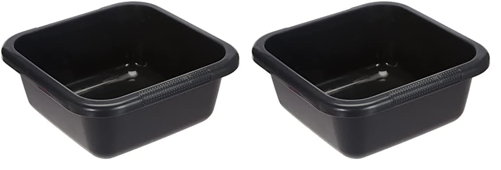 Curver Quadratisch Viereckschüssel 6.0L in anthrazit, Plastik, 29.3 x 29.3 x 12 cm (Packung mit 2)