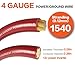 4 Gauge Wire (50ft Each - Red/Black) Copper Clad Aluminum CCA with Cable Cutter,Lugs Terminal Connectors and Heat Shrink Tube - Battery Power/Ground Cable,Car Audio Speaker,RV Trailer Amp Wiring kit