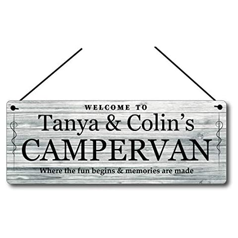 Maggie-mais Personalised Campervan Sign Plaque Gifts Cover