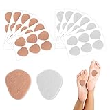 AIEX 60pcs Almohadillas para Pies de Fieltro, Almohadillas Metatarsianas Autoadhesivas Almohadillas para El Antepié Metatarsal Pad para Mujeres Hombres Zapatos Tacones Altos (Forma de Melocotón)