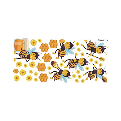 Bamsod adhesivos de pared flor colmena para habitación infantil miniatura 6