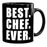 MoonWorks® Kaffee-Tasse Best Chef ever Geschenk Spruch schwarz unisize