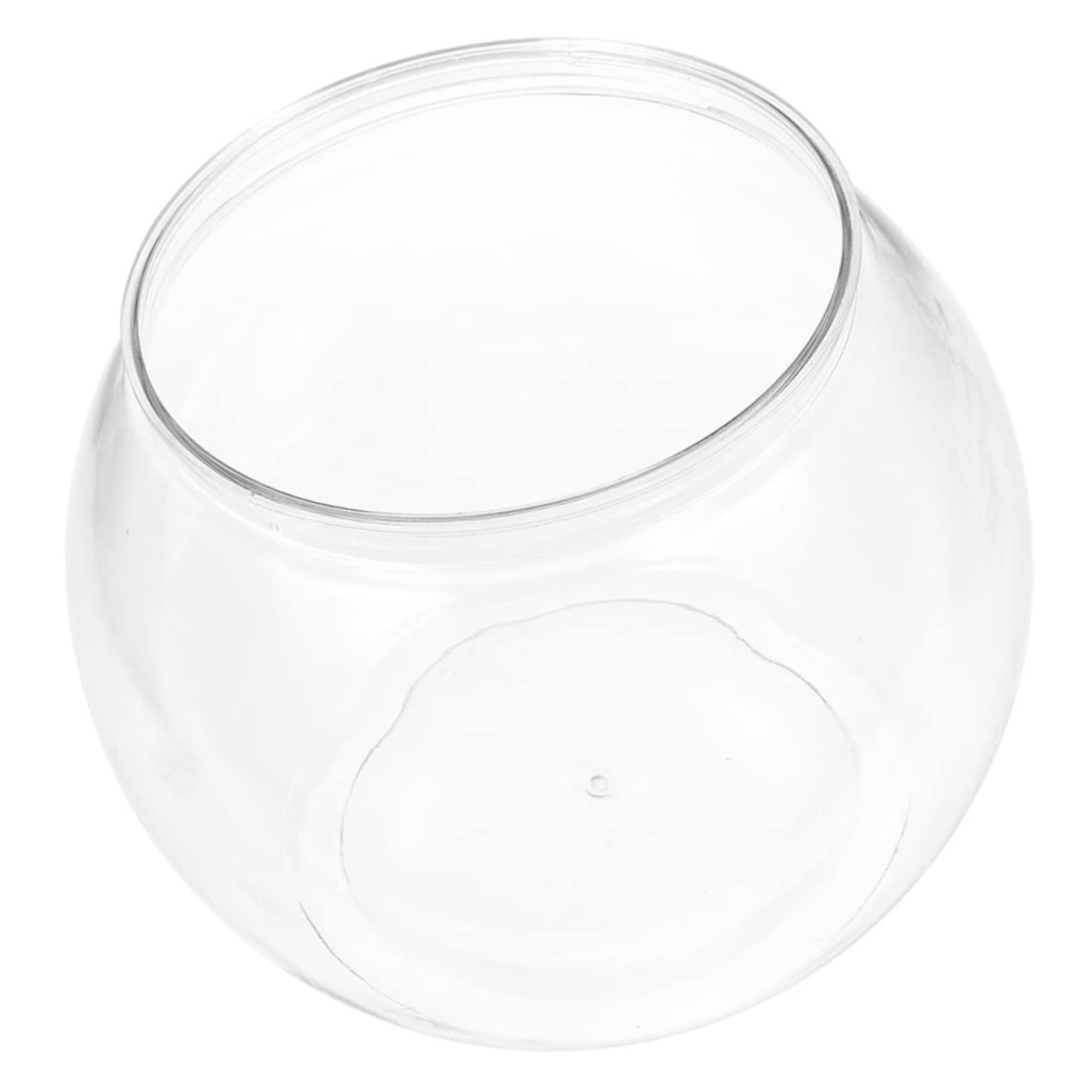 Pecera Acuario Transparente Cuenco De Terrario Transparente Cuenco Redondo De Plástico Contenedor Hidropónico Tarro De Terrario De Plantas El Plastico Oficina Irrompible Pequeña