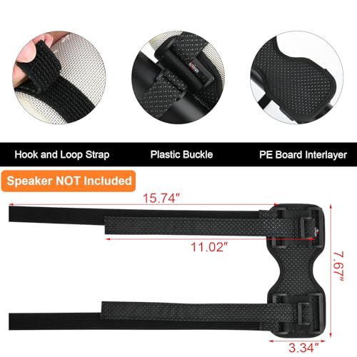 TXEsign Portable Speaker Mount for Bike/Golf Cart/Boat Railing, Adjustable Strap Bike Speaker Holder Attachment for JBL Charge 5/Charge 6/Flip 5/Flip 6/Flip 7/Beats Pill