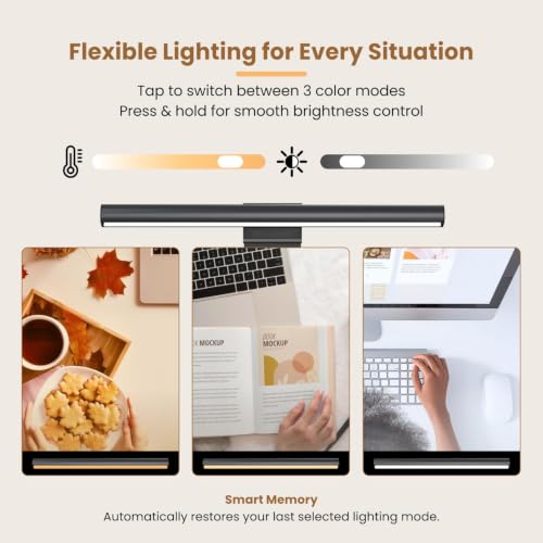 Image of 30 CM Monitor LED Light Bar | USB Powered Laptop Screen Light with Eye-Care Illumination | 3 Color Modes Settings | Stepless Dimming | No Glare Lamp for Office, Study, Work & Gaming Setup