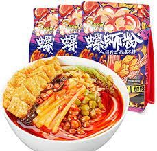 選べる 好欢螺螺蛳粉 紫色包装 黄色包装 小龙虾味 加辣加臭 ルオスーフエン 柳州螺蛳粉 米粉 (3点, 好欢螺螺蛳粉 加辣加臭)の商品画像（Amazon）