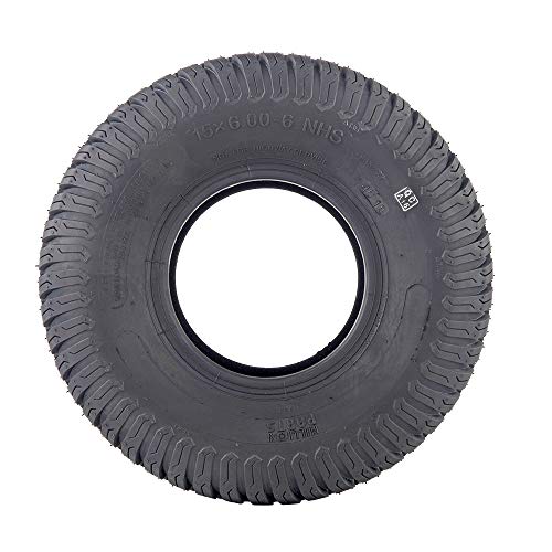 Motorhot Pair 15X6-6 15X6.00X6 Turf Tires 4 Ply Lawn Mower & Garden Tractor Tubeless Tires #TOP1