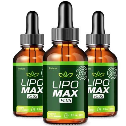 (3 Pack) Lipo Max Drops Lipomax Advanced Liquid Drop Formula Maximum Strength Overall Health & Wellness Supplement, Official LipoMaxx Premium Blend All Natural Daily Support (6oz / 90 Servings)