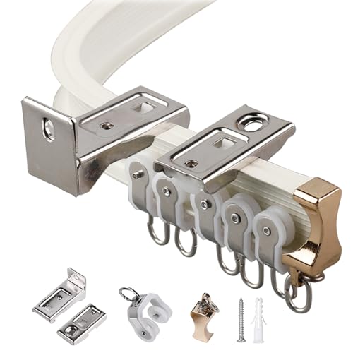 Rails à rouleau courbés pliables pour plafond et mur en U ou L-SD - 2
