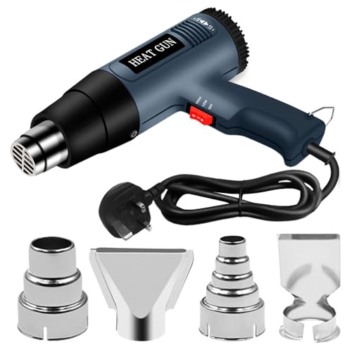 Heat Gun with Intelligent Digital Display 2000W -Hot Air Gun (140?-1202?) with Dual Modes-Reliable Heat Protection 2 Gears Temp Setting-European Plug