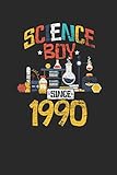  Science Boy Since 1990: Graph Ruled Notebook / Journal (6\" X 9\" - 5 X 5 Graph Ruled) – Science Student and Scientist Birthday Gift Idea