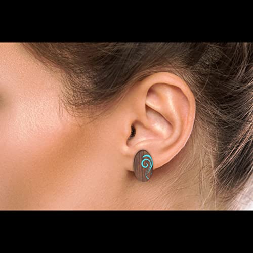 Wood Earrings - Wood Earrings - Womens Earrings - Unisex Earrings - Mens Earrings - Wood Stud Earrings-Made In Usa #TOP1