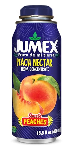 Jumex Lata Botella Peach Nectar | Insulated, BPA-Free Aluminum Can with Resealable Top | 16.9 Fl Ounces (Pack of 12)
