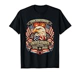 USA Independence 250th Anniversary 1776 2026 Patriotic Eagle T-Shirt