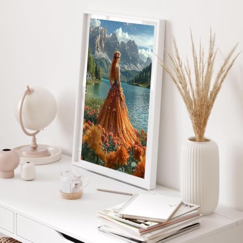Hyupuanj 5D La femme du lac Peinture Diamant Painting Kit, 90x120cm y-408 – vue 4