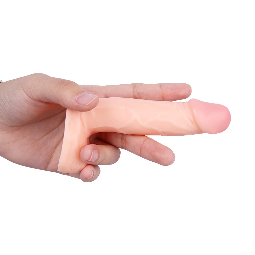 4.3 inches Realistic Dildo for Beginners, Silicone Anal Dildos Lifelike Fake Penis for Women/Men/Gay, Adult Sex Toys for G spot Stimulator Anal Plug Training Sets (Flesh)