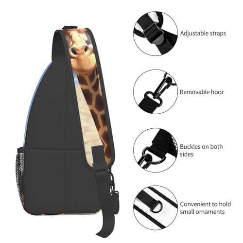 Cross Chest Bag Sling Backpack Beach Giraffe miniatura 4