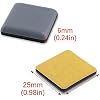 Piutouyar 12Pcs 1 Teflon Furniture Glides Pads, Self Stick Furniture Sliders Kits for Carpet Tile Hardwood Ground Protector, Square