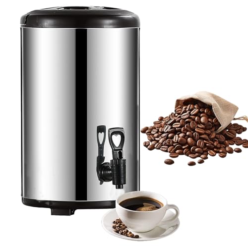 8L Hot Water Boiler, Stainless Steel Insulated Beverage Dispenser Boiling Water Dispenser with Anti-drip Tap, Commercial Coffee Urn for Home Commercial Office Catering Parties