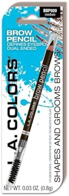 L.A. COLORS Brow Pencil With Spoolie, Medium (Carded) CBBP920N