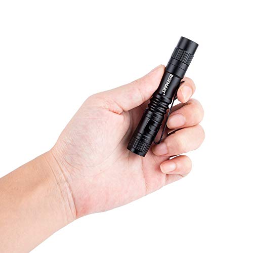 RISEMART Super Small Mini Flashlight AAA CREE XPE-R3 100 Lumens Ultra Bright LED Pen light Pocket Clip Tactical Torch Lamp (3.5inch 2pack) - Thumbnail 3