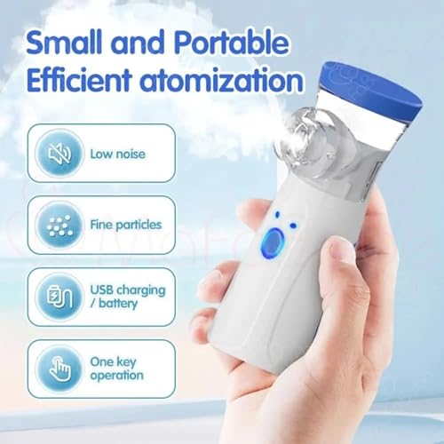 Image of Portable Mesh Nebulizer Machine for Kids & Adults (2026) | Wireless, Dual Power, Auto Shut Off, Ultrasonic Nebulizer Machine
