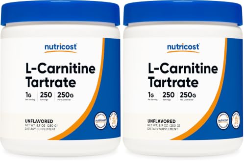 Nutricost Nutricost L-Carnitine Tartrate Powder (250 Grams) 250 Servings (Pack of 2) sold by Nutricost - Amazon Seller - US