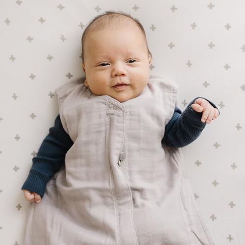 Image of Little Unicorn 12-18 Month Premium Muslin Sleep Sack 1.1 TOG | Soft & Breathable Muslin Cotton for safer sleep | 2 way zipper (Porpoise)