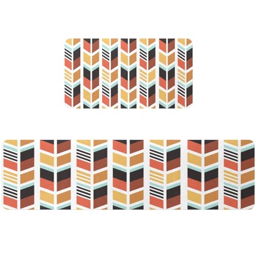 Tapis de cuisine antidérapant lavable absorbant lot de 2 flèche sol - 2